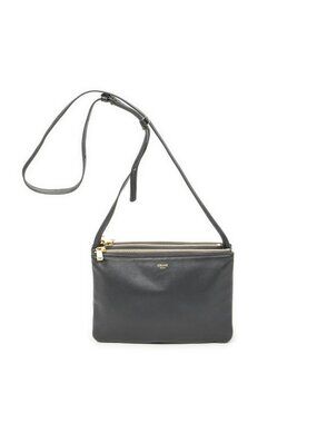 Celine Small Trio Crossbody Gray Calfskin Leather